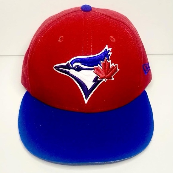 Toronto Blue Jays New Era Red Fitted Baseball Hat- Size 7 - Picture 1 of 6